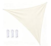 Générique Voile D'ombrage Triangulaire Imperméable 4x4x4 3x3x3 2x2x2m, en Toile avec Anneau en D Protection UV Filet D'ombrage en Polyester pour Balcon Terrasse Camping Jardin,Beige,9x9x10M