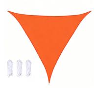 Générique Voile D'ombrage Triangulaire Imperméable 4x4x4 3x3x3 2x2x2m, en Toile avec Anneau en D Protection UV Filet D'ombrage en Polyester pour Balcon Terrasse Camping Jardin,Orange,3x3x3M