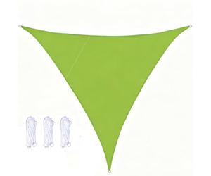 Générique Voile D'ombrage Triangulaire Imperméable 4x4x4 3x3x3 2x2x2m, en Toile avec Anneau en D Protection UV Filet D'ombrage en Polyester pour Balcon Terrasse Camping Jardin,Vert,5x5x6M