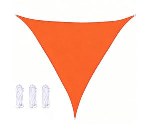 Générique Voile D'ombrage Triangulaire Imperméable 4x4x4 3x3x3 2x2x2m, en Toile avec Anneau en D Protection UV Filet D'ombrage en Polyester pour Balcon Terrasse Camping Jardin,Orange,5x5x7M