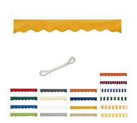 Générique Volant de Remplacement pour Store Banne Extérieur avec Bande de Fixation, Lambrequin H 25CM pour Terrasse Patio, Tissu Polyester Résistant aux UV et à l’Eau(Jaune,B400cmxH25cm)