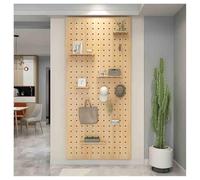 Générique Wall Mounted Pegboard Organizer Kit - 60x120 cm Natural Display Panels for Craft Storage, Ornament Showcase, and Home Organization Solutions
