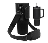 Générique Water Bottle Carrier - Soft Elastic Sling Bag with Hook Design | Bottle Holder for Stainless Steel Insulated 40oz Coffee Mug Set - Style Strap for Car Use, Sports Hydration