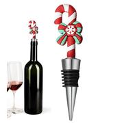 Générique Wine Bottle Corker - Classic Christmas Elements Reusable Beer, Wine Stopper, Bottle Caps for Glass, Beer Stopper, Sealing Covers for Soy Milk, Kitchen Bar, 4.33x1.57 inches