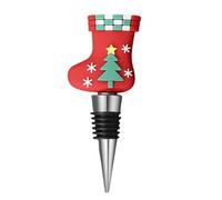 Générique Wine Bottle Corker - Classic Christmas Elements Reusable Beer, Wine Stopper, Bottle Caps for Glass, Beer Stopper, Sealing Covers for Soy Milk, Kitchen Bar, 4.33x1.57 inches