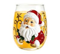 Générique Wine Glasses Shiny - Lead-Proof Seasonal Decoration | Christmas 3D Santa Drink Glass - For Tea Juice Cocktail Water Soda Beer Milk Party Family Gathering Dining Room