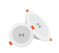 Générique zhuguiming Lot de 2 spots encastrés LED radar 5W 7W 9W 220V avec détecteur présence, panneau rond,5/3/4 pouces, éclairage spot(5W)