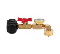 Generisch Adaptateur de réservoir de propane - 280 g - Coude à 90 degrés - Adaptateur de recharge de propane avec jauge et valve - Adaptateurs de de propane pour fêtes, camping, camping