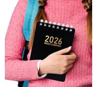 Generisch Agenda journalier 2026 - Format de poche A7 - Reliure souple - Pour l'école, le travail, la planification, l'étude