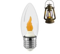 Generisch Ampoules LED en forme de flamme pour décoration de vacances - Ampoules vacillante - Culot E12 E14 - Décorations de Noël pour fête de Noël, intérieur, extérieur, porche, terrasse, chambre