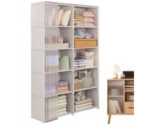 Generisch Armoire de rangement pour garde-robe - Porte-vêtements, design avec cadre en métal, boîtier en tissu respirant, solution d'organisation, parfait pour les petits espaces, les chambres d'amis