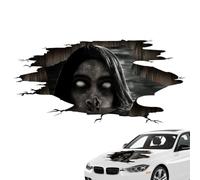 Generisch Autocollant de porte d'Halloween effrayant et amovible | Autocollant mural 3D Halloween pour la maison, la voiture, le salon, la chambre, le bureau, le magasin, le bureau, la cuisine
