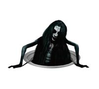 Generisch Autocollant de porte d'Halloween effrayant et amovible | MS-JA055 Autocollant mural 3D Halloween pour maison, voiture, salon, chambre à coucher, bureau, magasin, bureau, cuisine