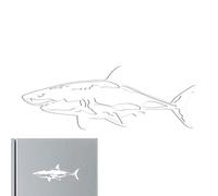 Generisch Autocollant requin de voiture - Autocollant mural - Motif animal de dessin animé - Pour pare-chocs de fenêtre de voiture - Imperméable - Résistant UV - Créatures marines - Autocollant de