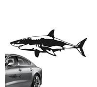 Generisch Autocollant requin - Stickers muraux requin | Autocollant décoratif blanc imperméable et pour voitures, vélos, camions, , ordinateurs portables, tasses