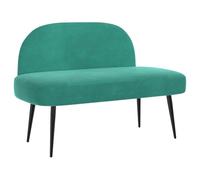 Generisch Banc rembourré avec dossier Turquoise 110 x 60 x 76 cm Velours | Assise 110 x 60 x 76 cm, revêtement en velours, cadre en contreplaqué, pieds en métal, salon, coin lecture, minimaliste
