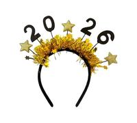 Generisch Bandeau de fête du Nouvel An 2026 avec paillettes - Chapeau du Nouvel An avec étoiles - Pour les vacances, Noël, célébrations, carnaval, mascarade, filles et amis