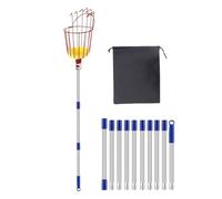 Generisch Bâton de cueillette de mangue avec panier, portable, 4 m, avec poignée extensible et panier, pour jardin et plantation, avocat, poire, orange, pêche, grenade