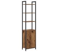 Generisch Bibliothèque en bois vieilli 40 x 24 x 161 cm | Matériau en bois robuste, composants en acier, étagères spacieuses, aspect loft urbain, présentation décorative flexible