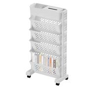 Generisch Bibliothèque mobile avec N - Chariot à livres à 5 étages - Chariot à roulettes multifonction et durable avec chariot amovible - Pour bureau, salon, cartable