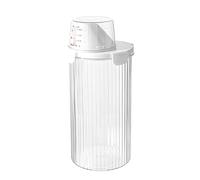 Generisch Bidon de cuisine empilable avec couvercle anti-fuite, taille M | Boîte de conservation ronde en plastique avec fermeture hermétique pour café, épices et collations, convient pour