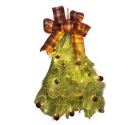 Generisch Bijoux de Noël, décoration de Noël lumineuse réaliste avec nœud, guirlande lumineuse LED, pour cheminée, centre de table, ferme, intérieur, extérieur, porte, cuisine