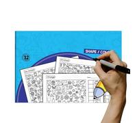 Generisch Bloc d'autocollants de recherche et de recherche - Jeu de griffonnage et d'énigmes interactif - Livre d'activités autocollants, pour l'école, la maternelle, la salle de classe, les voyages