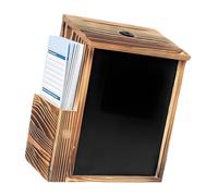 Generisch Boîte à dons sécurisée en bois avec mécanisme de verrouillage et tableau amovible pour écoles, églises, bureaux, boîte de choix scolaire