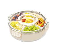 Generisch Boîte à goûter - Boîte de rangement avec 6 compartiments - Couvercle et poignée - Récipient alimentaire hermétique réutilisable pour sandwich, salade, bonbons, plateau de fromage, dip