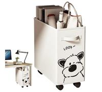 Generisch Boîte de rangement - Tissu Oxford | Bureau roulant | Organiseur | Panier étroit pliable avec poignée pour fournitures de bureau et rangement