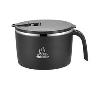 Generisch Bol à pâtes instantané - Grand récipient en acier inoxydable - Pour déjeuner, petit-déjeuner, collation, université, bureau, cuisine, camping, voyage, école