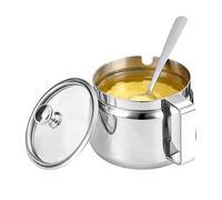 Generisch Bol à sucre, 500 ml en acier inoxydable, récipient à épices avec couvercle et cuillère, pour le stockage dans la cuisine du thé, du sucre, du sel, de l'huile, des épices et pour