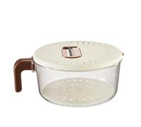 Generisch Bol de lavage - Bol à double couche avec filtre - Récipient à vaisselle avec poignée rabattable pour salade, cuisine, camping, pique-nique, cuisine