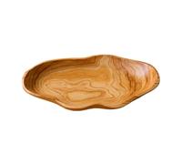 Generisch Bol en bois - Bol à fruits rustique - 40 x 18 x 6 cm - Saladier décoratif pour servir, pour la nourriture, les desserts, les collations, la cuisine, le salon, le buffet et la maison de