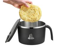 Generisch Bols à soupe avec poignées - Grand récipient de préparation de repas - Bol à pâtes instantané pour soupe, déjeuner, petit-déjeuner, collation, université, bureau, cuisine, camping, voyage