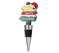 Generisch Bouchon de bouteille de vin de Noël - 11 x 4 cm | Beverage Bottle Stoppers Aluminium PTR PVC | Décoratif Wine Saver Fête créative | Maison Cuisine Cadeau