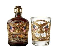 Generisch Bouteille de whisky 350 ml 1776-2026 Motif aigle - Ensemble de bouteilles de liqueur patriotique et verres à whisky pour fête de l'indépendance, fêtes et réunions de vacances