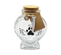 Generisch Bouteille souvenir en verre en forme de poils d'animaux | Bouteille de collecte de cendres et de cheveux pour l'école, dortoir d'étudiant, appartement, ami, petite amie, adulte