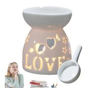 Generisch Brûleur à huile en céramique - Diffuseur en céramique | Diffuseur de lampe - Brûleur à huile creux de 50 ml pour huiles parfumées - Cuisinière d'aromathérapie - Bougie en céramique