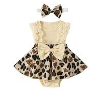 Generisch Calendrier de l'Avent Chevaux Infant Fille Sans Manches Imprimé Fleur Body Nouveau-né avec Bandeaux pour Vêtements Filles Pour Été 152
