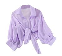 Generisch Cardigan léger pour femme comme peignoir de bain de protection solaire, vêtement d'extérieur élégant en crochet pour la plage, polyvalent - Compagnon aéré au-dessus du bikini, lilas, XXL