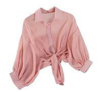 Generisch Cardigan léger pour femme comme peignoir de bain de protection solaire, vêtement d'extérieur élégant en crochet pour la plage, polyvalent - Compagnon aéré au-dessus du bikini, Rose, M
