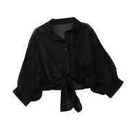 Generisch Cardigan léger pour femme comme peignoir de bain de protection solaire, vêtement d'extérieur élégant en crochet pour la plage, polyvalent - Compagnon aéré au-dessus du bikini, Noir , XXL