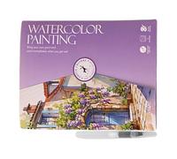 Generisch Carnet de travail aquarelle, peintures aquarelles pour débutants, livre de peinture créatif et de coloriage, comprend un ensemble de peinture de 12 couleurs et un pinceau, pratique