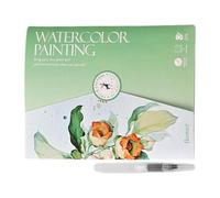Generisch Carnet de travail aquarelle, peintures aquarelles pour débutants, livre de peinture créatif et de coloriage, comprend un ensemble de peinture de 12 couleurs et un pinceau, pratique