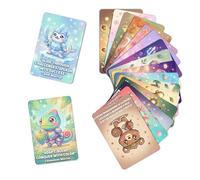 Generisch Cartes avec affirmations positives - Lot de 18 cartes de pleine conscience - Cartes de positivité avec motif animal - Pour fille, sœur, maman, papa, famille, amis, collègues