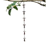 Generisch Chaîne de récupération de pluie robuste et rotative en métal | Tuyau de descente de rechange pour gouttière extérieure pour jardin, terrasse, balcon, trottoir, décoration murale