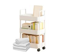 Generisch Chariot à roulettes, chariot multi-usage sur roues, 3/4 étages avec poignée, chariot de rangement mobile multifonctionnel avec roues