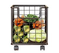 Generisch Chariot à roulettes de cuisine, organiseur de sol, design rotatif à 360 degrés, 28 x 44 x 40 cm, organiseur portable multi-usage, idéal pour garde-manger, buanderie, salle de bain, légumes