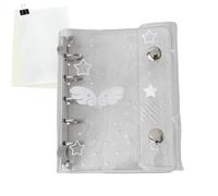 Generisch Classeur à anneaux M5 - 6 trous - Transparent - Accessoire de planificateur de bureau - Pour planificateur de bureau, maison, étude, travail, affaires, voyage, organiseur hebdomadaire